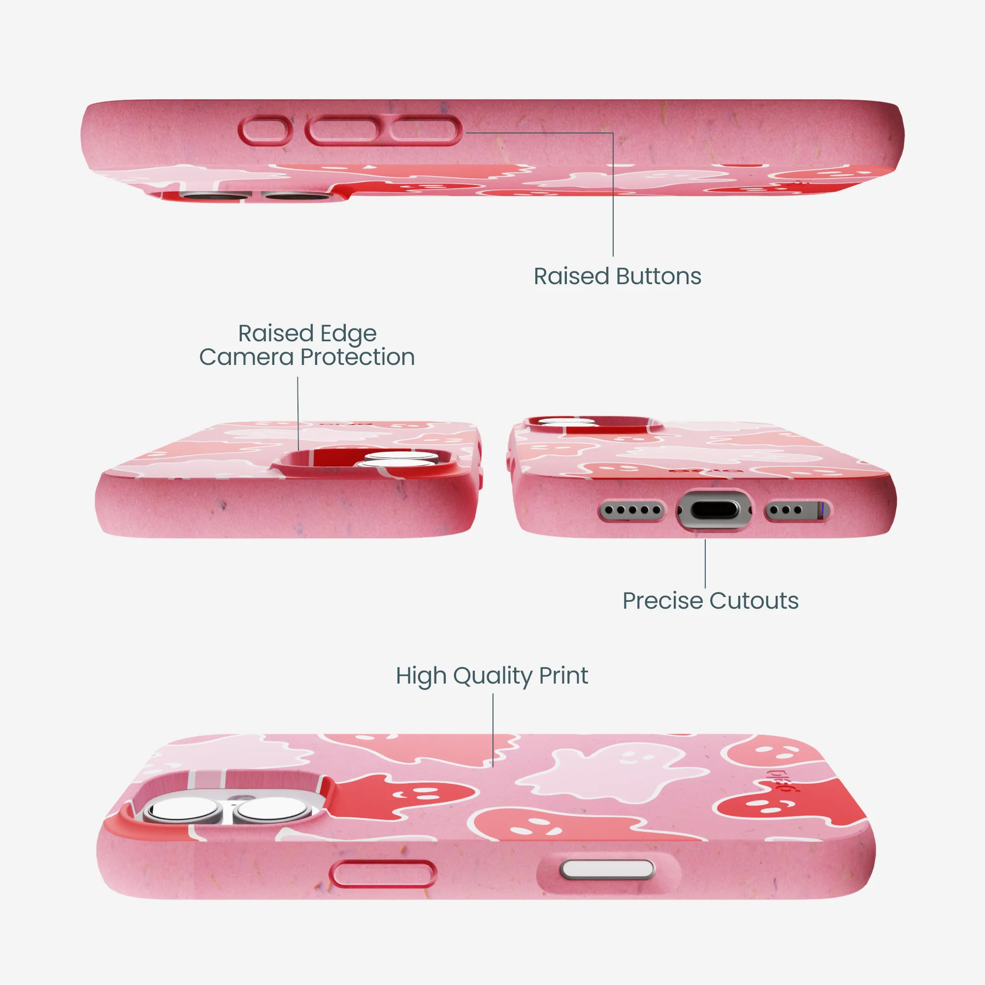 Bubblegum Pink Phantom Pals iPhone 17 Case - Image 3