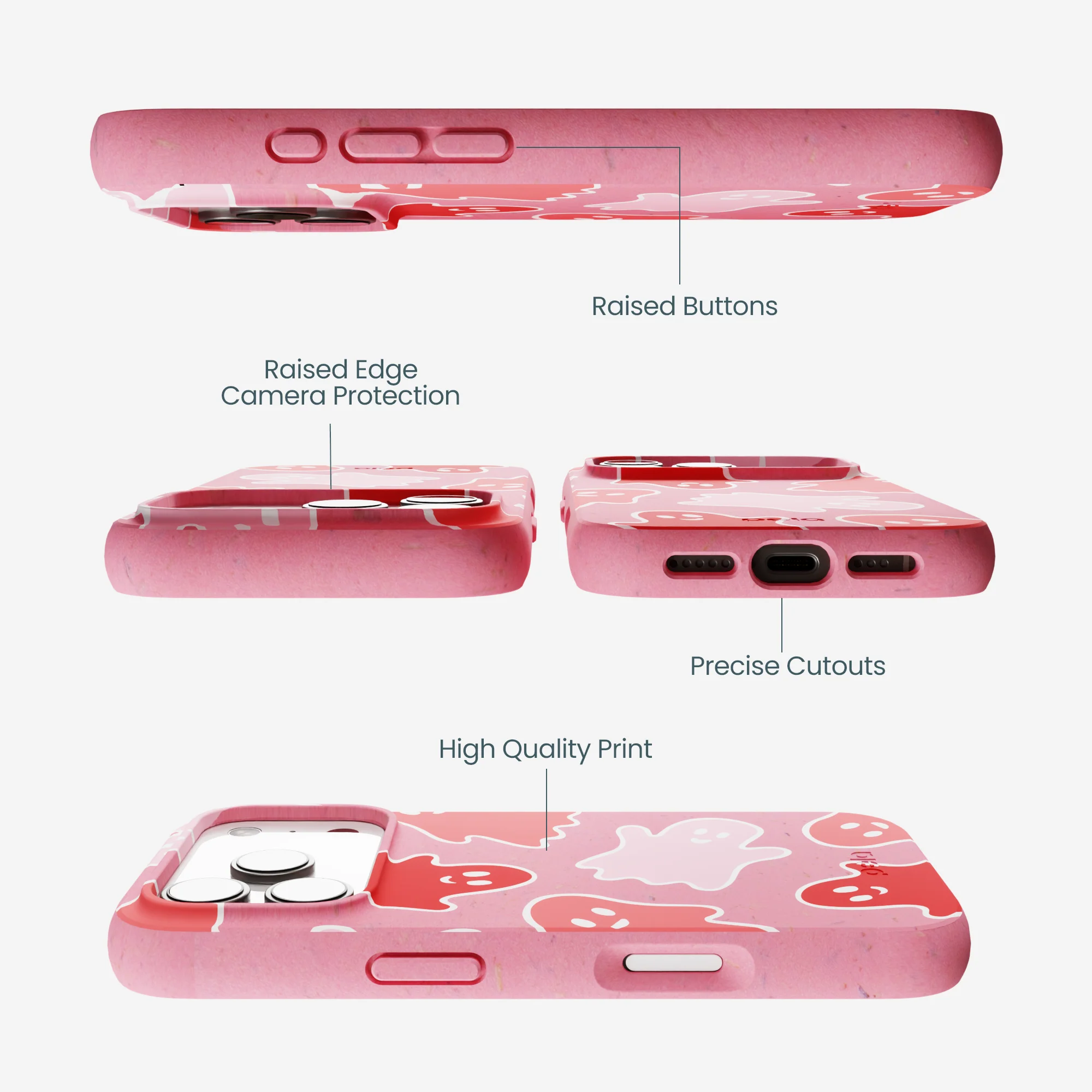 Bubblegum Pink Phantom Pals iPhone 17 Pro Case - Image 3