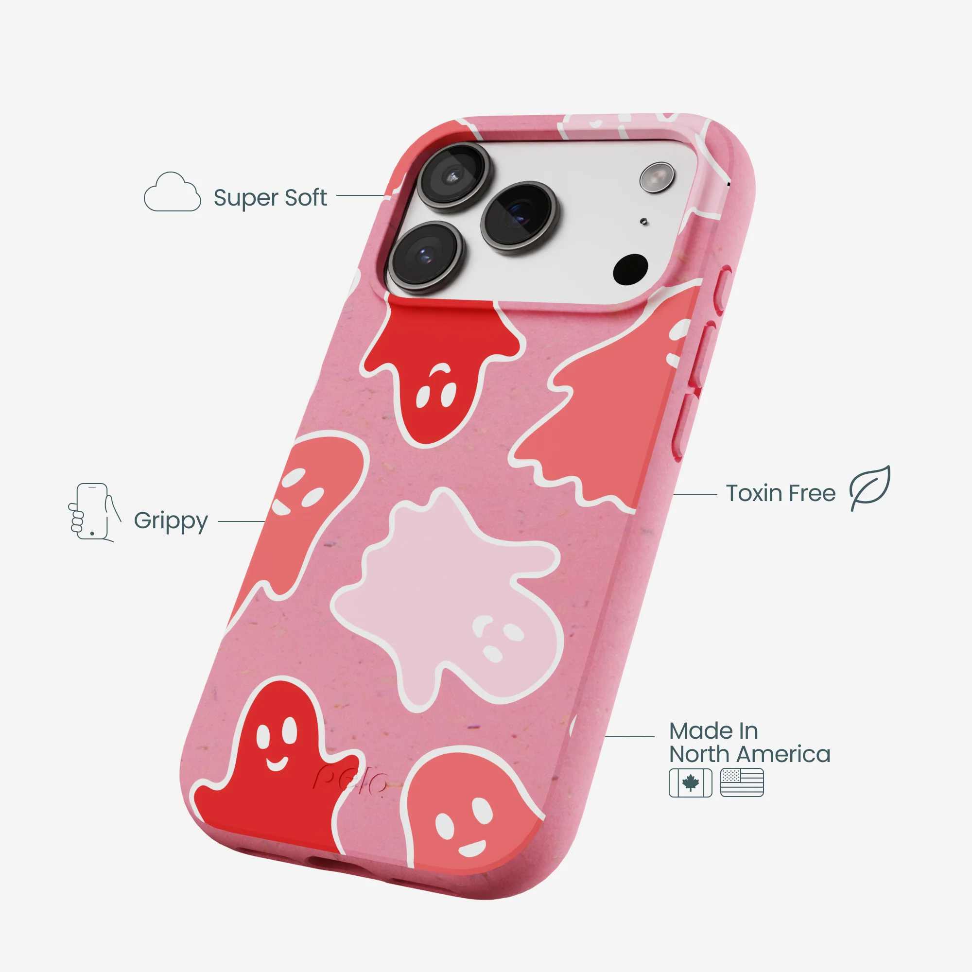 Bubblegum Pink Phantom Pals iPhone 17 Pro Case - Image 4