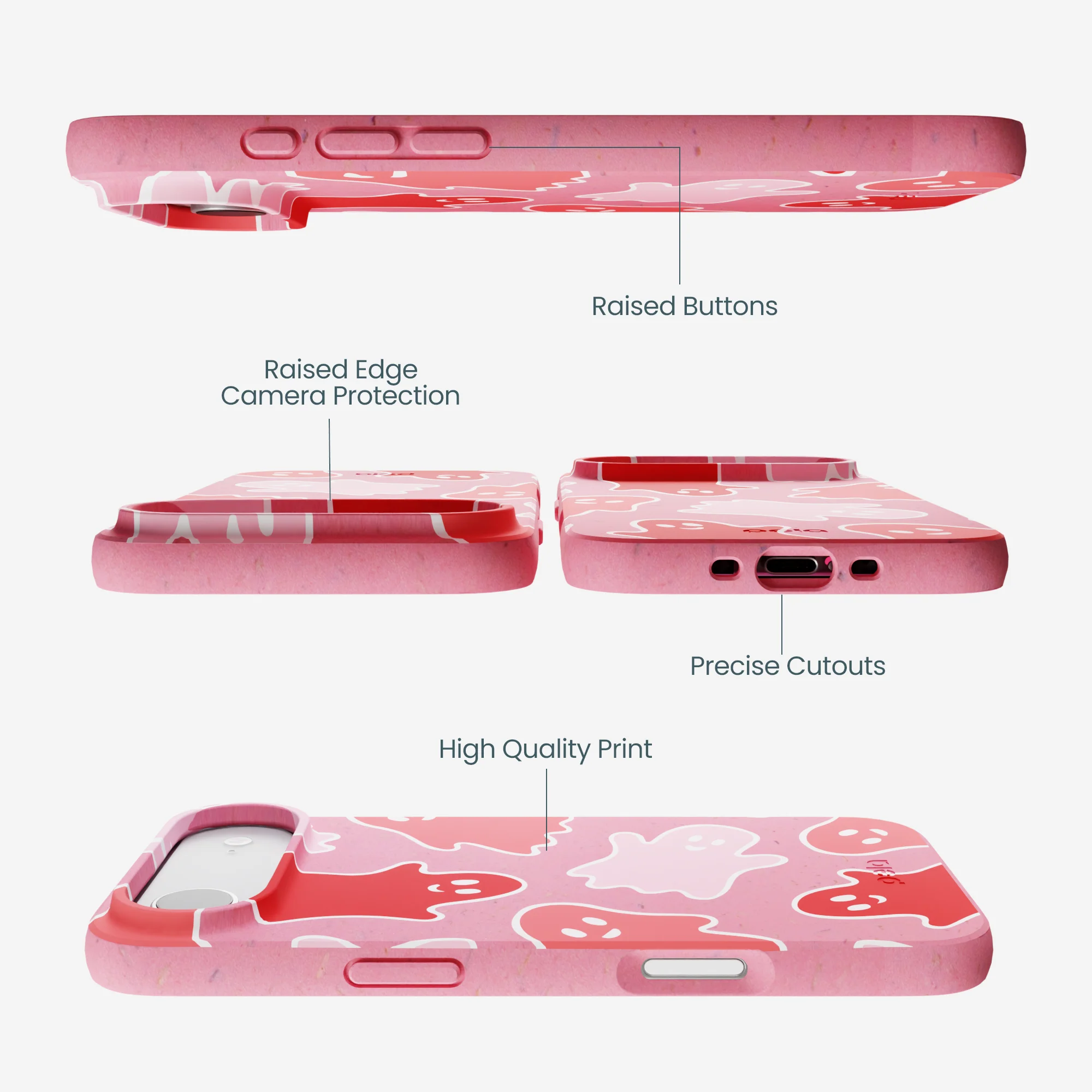 Bubblegum Pink Phantom Pals iPhone Air Case - Image 3