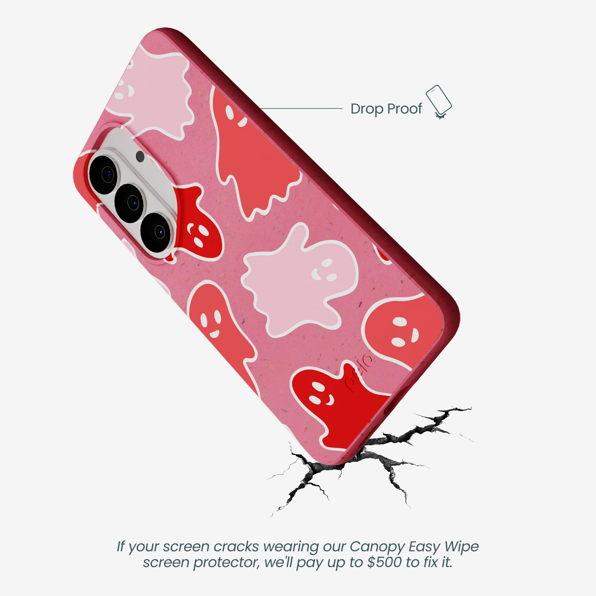 Bubblegum Pink Phantom Pals Samsung Galaxy S26 Case - Image 4