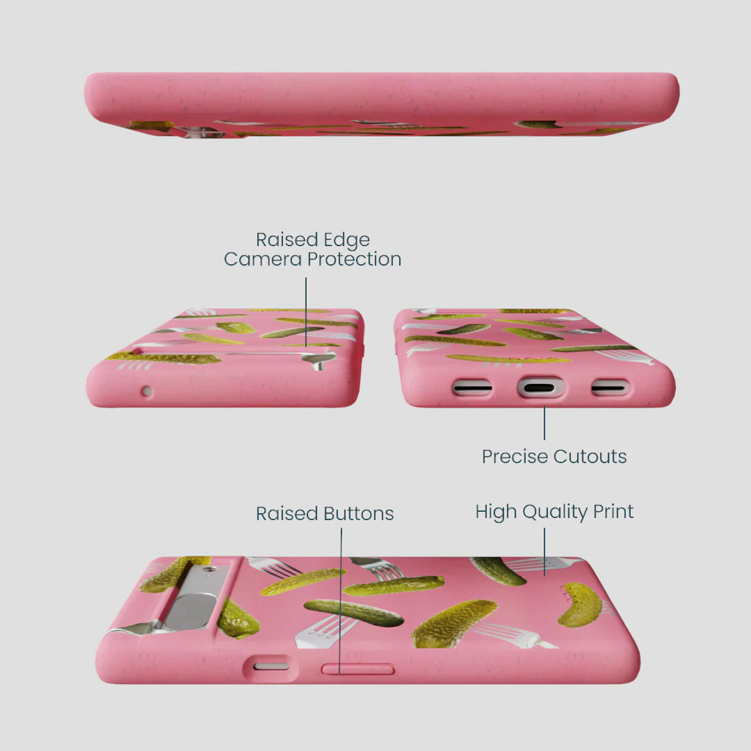 Bubblegum Pink Pickle Party Google Pixel 7 Case - Image 3