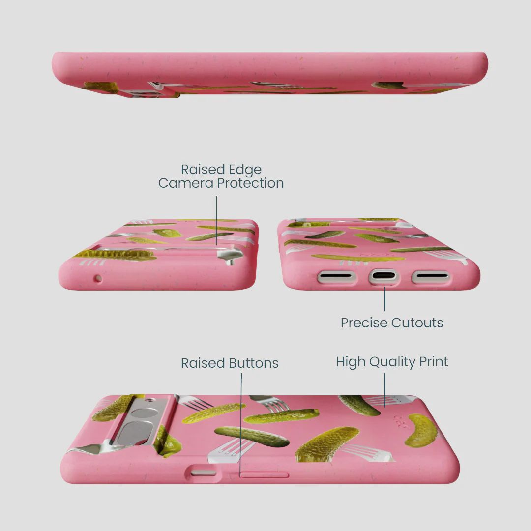 Bubblegum Pink Pickle Party Google Pixel 7 Pro Case - Image 3