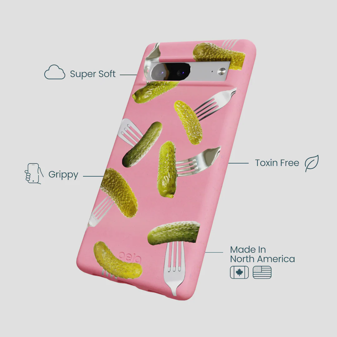 Bubblegum Pink Pickle Party Google Pixel 7a Case - Image 4