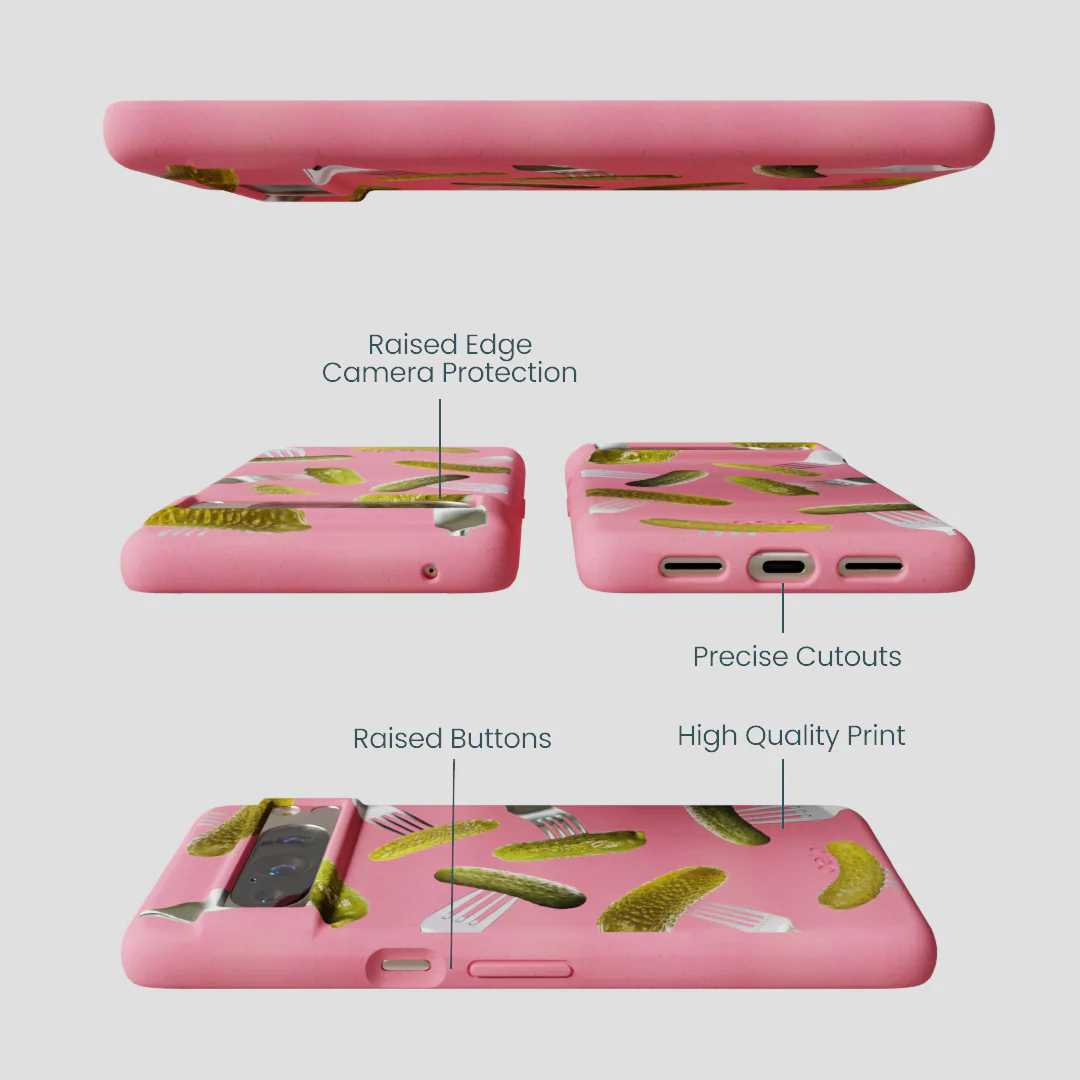 Bubblegum Pink Pickle Party Google Pixel 8 Pro Case - Image 3