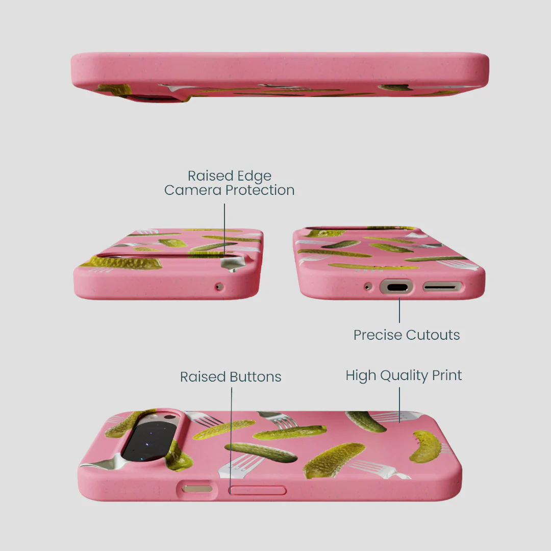 Bubblegum Pink Pickle Party Google Pixel 9/9 Pro Case - Image 3