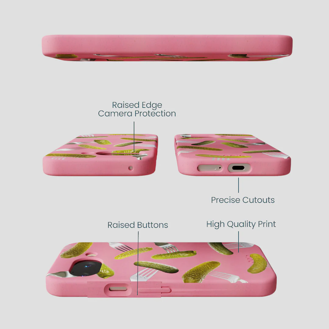 Bubblegum Pink Pickle Party Google Pixel 9a Case - Image 3