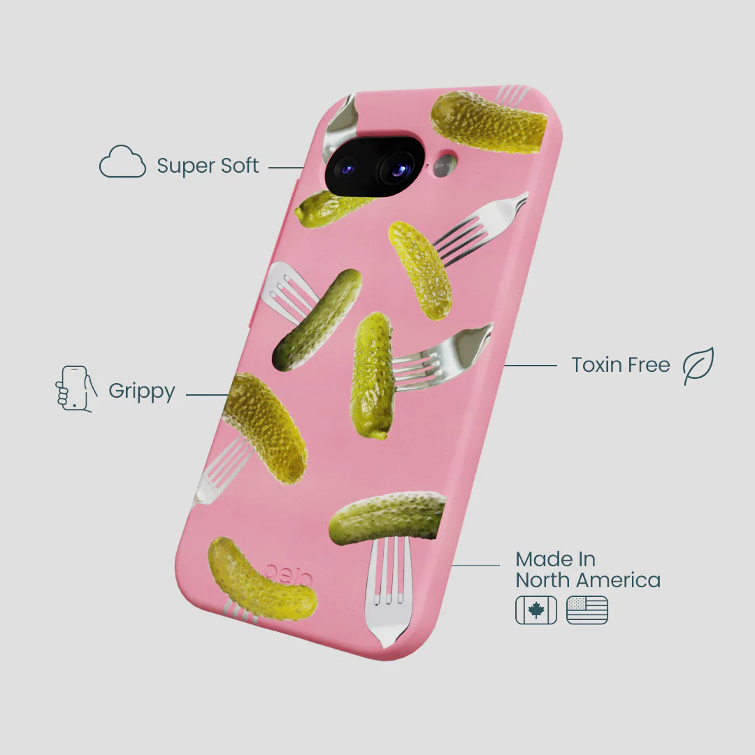 Bubblegum Pink Pickle Party Google Pixel 9a Case - Image 4