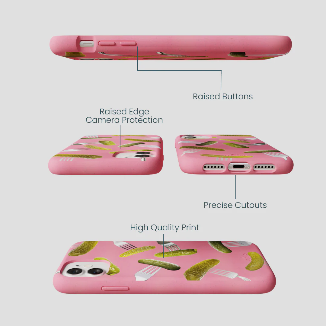 Bubblegum Pink Pickle Party iPhone 11 Case - Image 3