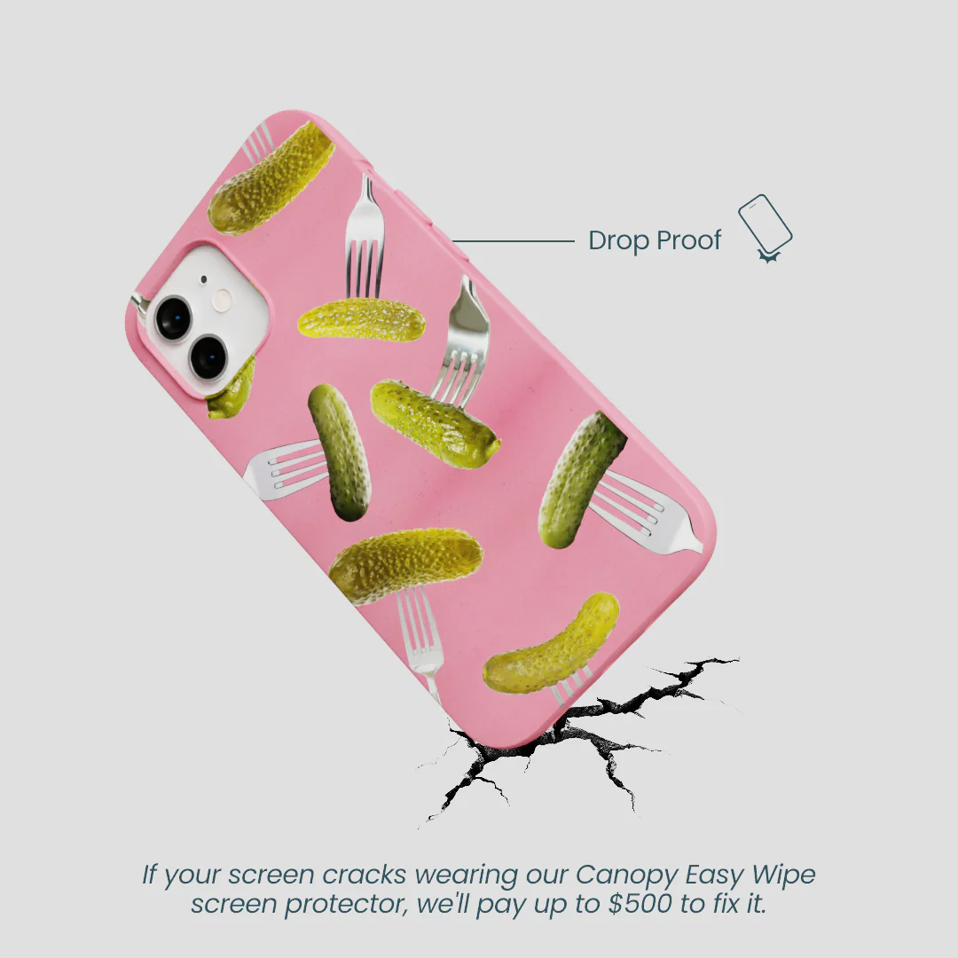 Bubblegum Pink Pickle Party iPhone 12/ iPhone 12 Pro Case - Image 5