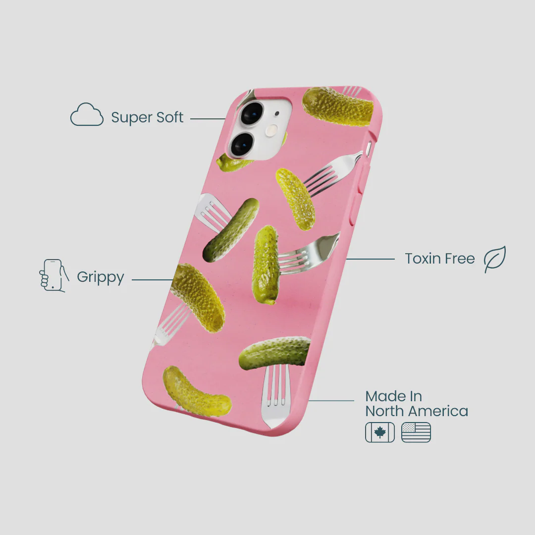 Bubblegum Pink Pickle Party iPhone 12 Mini Case - Image 4