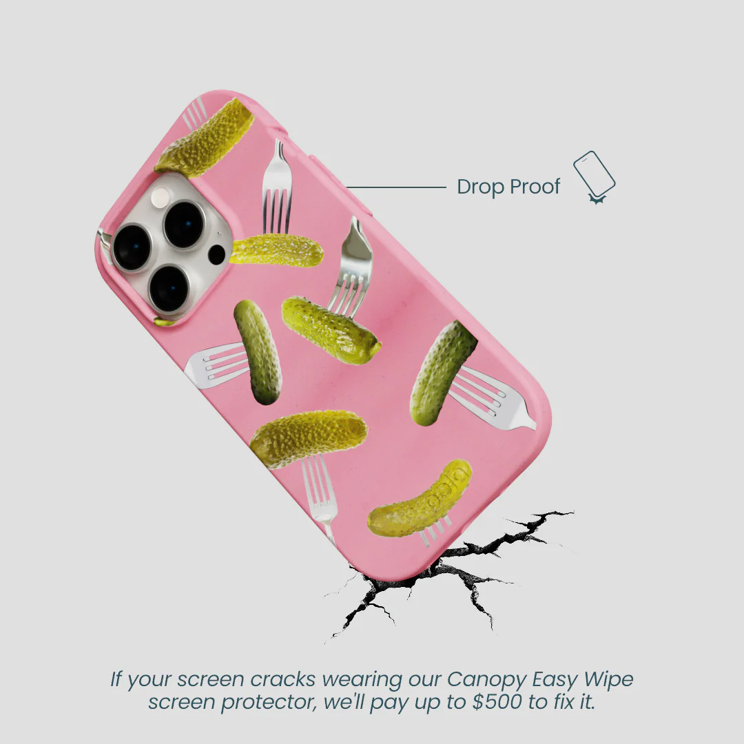 Bubblegum Pink Pickle Party iPhone 14 Pro Case - Image 5