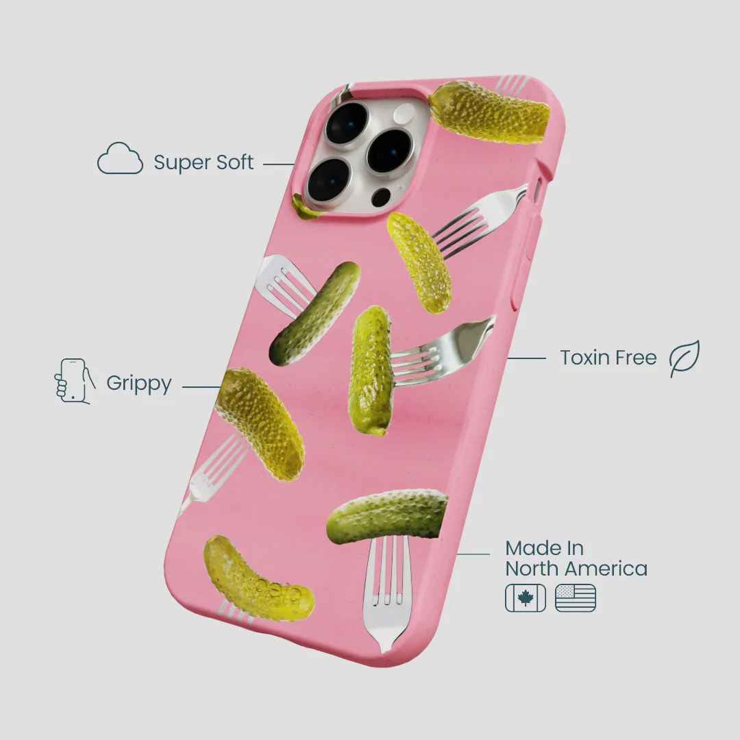 Bubblegum Pink Pickle Party iPhone 14 Pro Max Case - Image 4