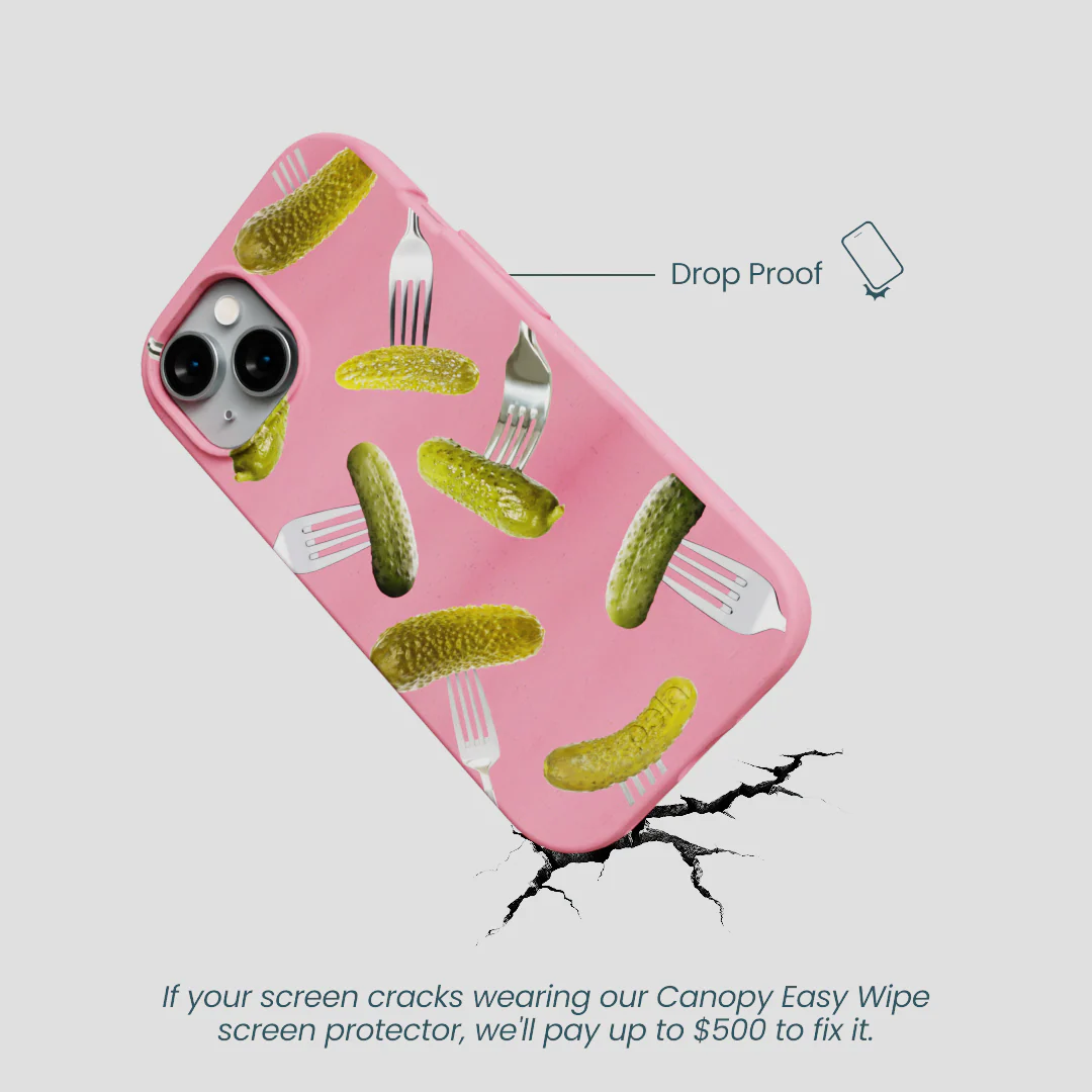 Bubblegum Pink Pickle Party iPhone 15 Case - Image 5