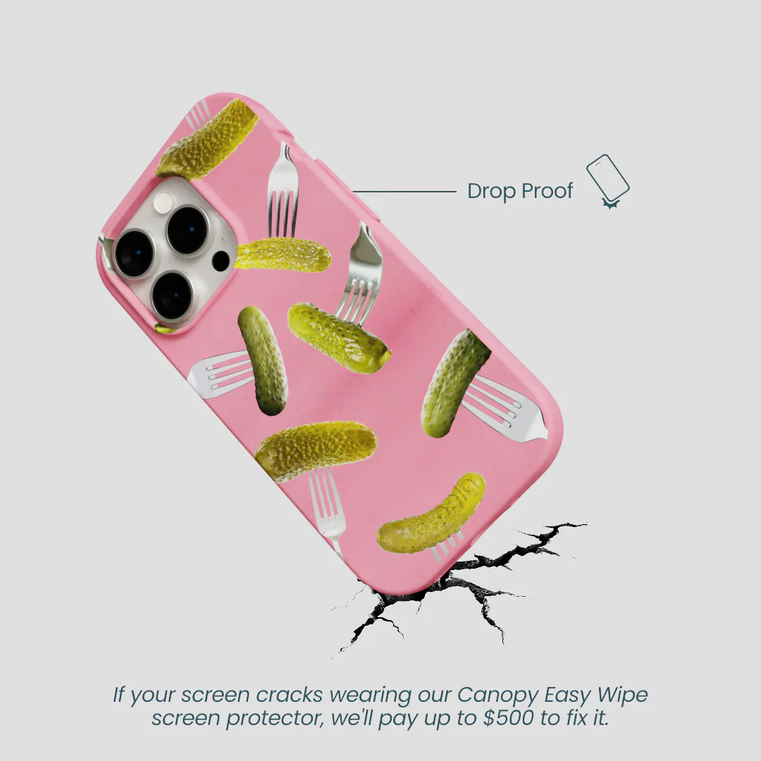Bubblegum Pink Pickle Party iPhone 15 Pro Case - Image 5