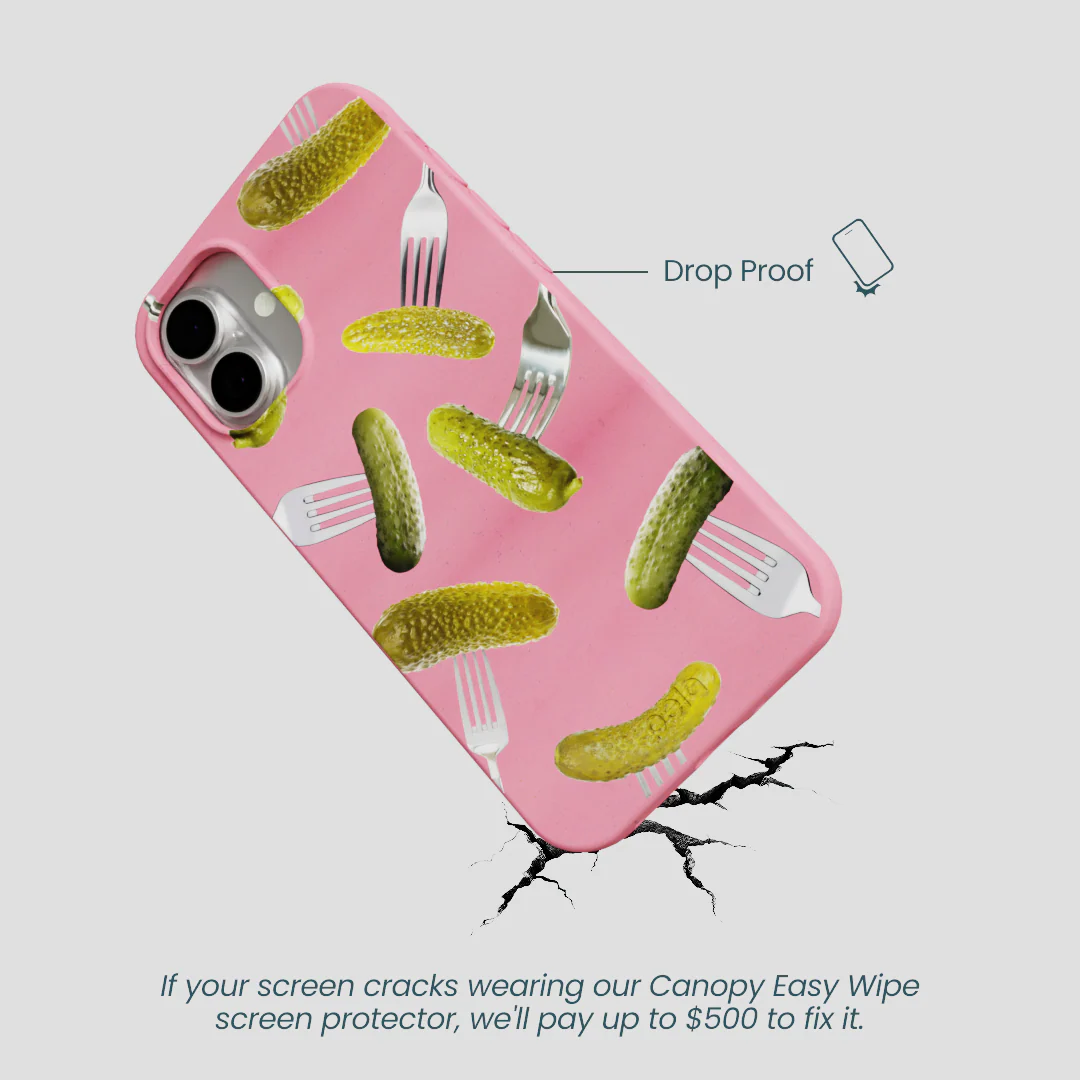 Bubblegum Pink Pickle Party iPhone 16 Plus Case - Image 5