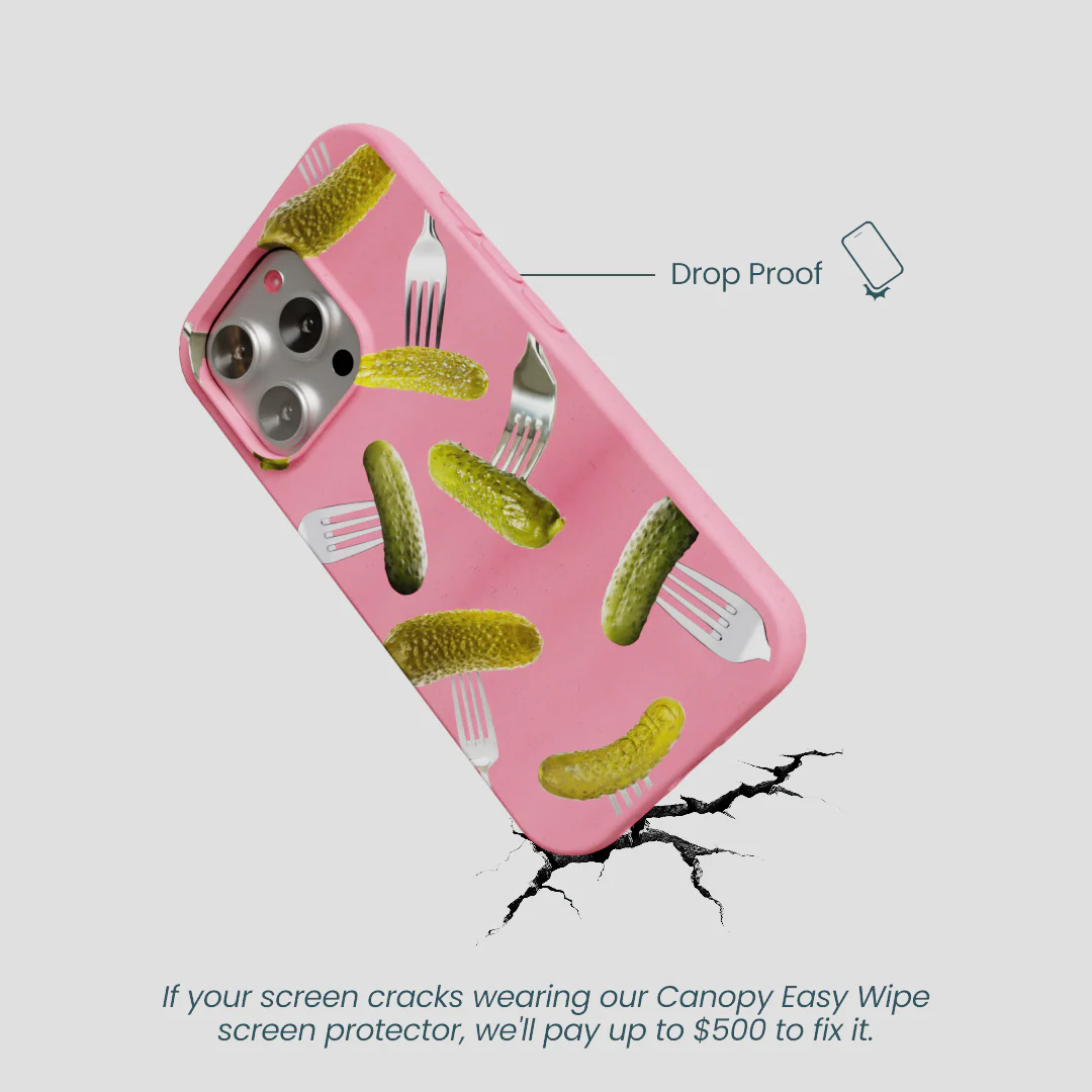 Bubblegum Pink Pickle Party iPhone 16 Pro Case - Image 5