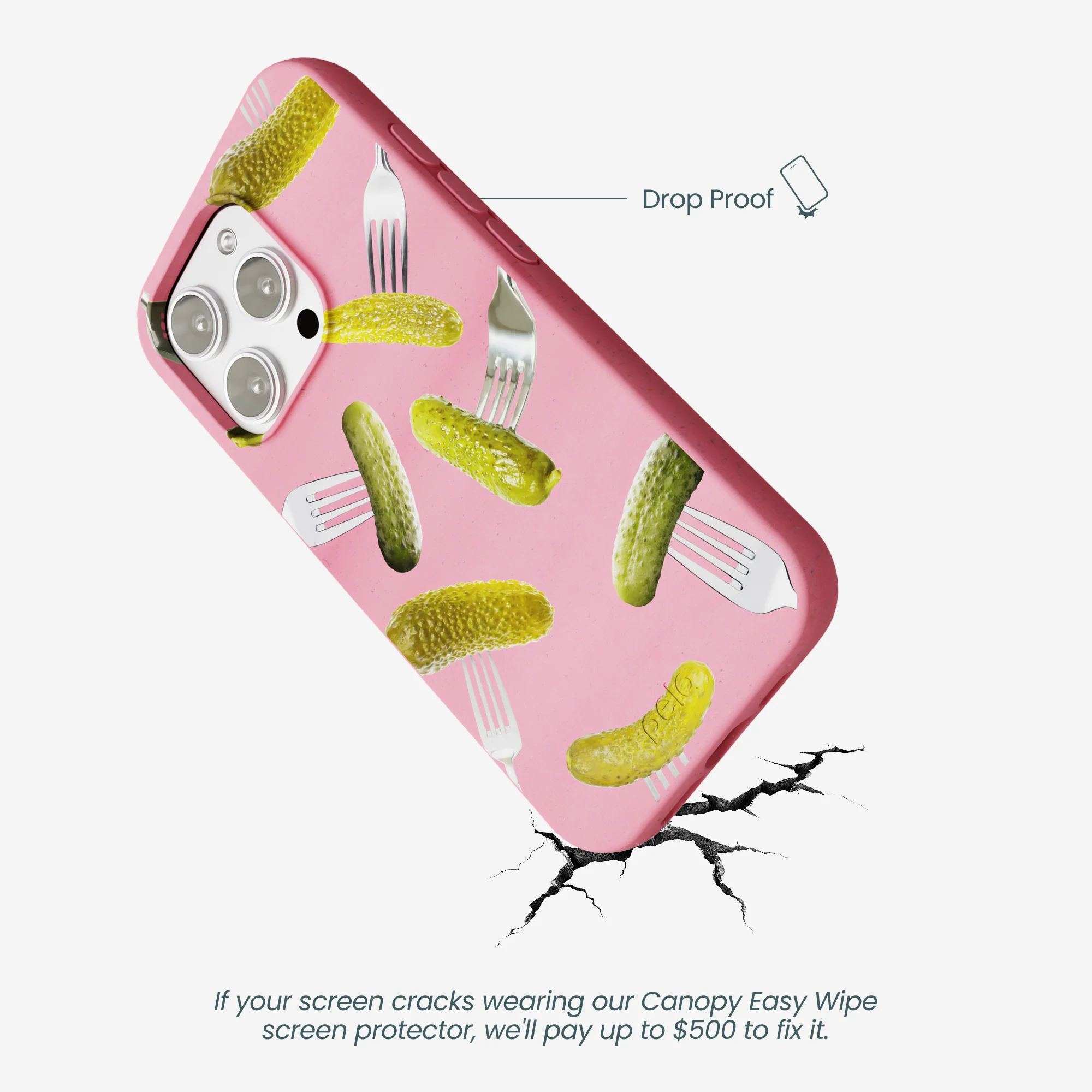 Bubblegum Pink Pickle Party iPhone 16 Pro Max Case - Image 5