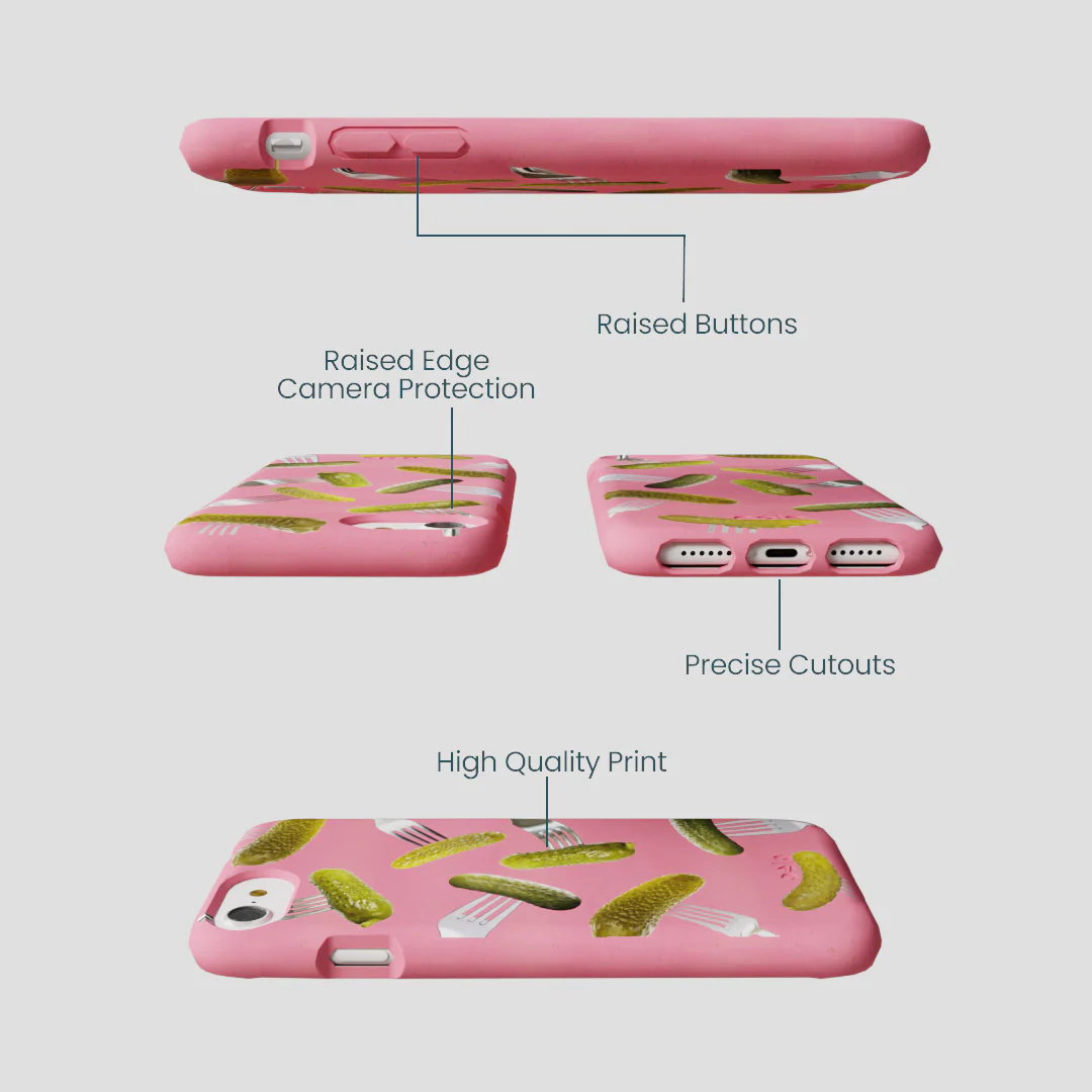 Bubblegum Pink Pickle Party iPhone 6/6s/7/8/SE Case - Image 3