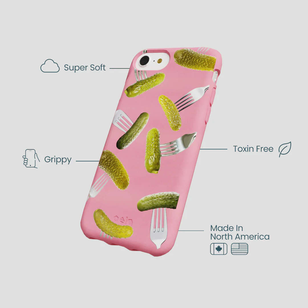 Bubblegum Pink Pickle Party iPhone 6/6s/7/8/SE Case - Image 4