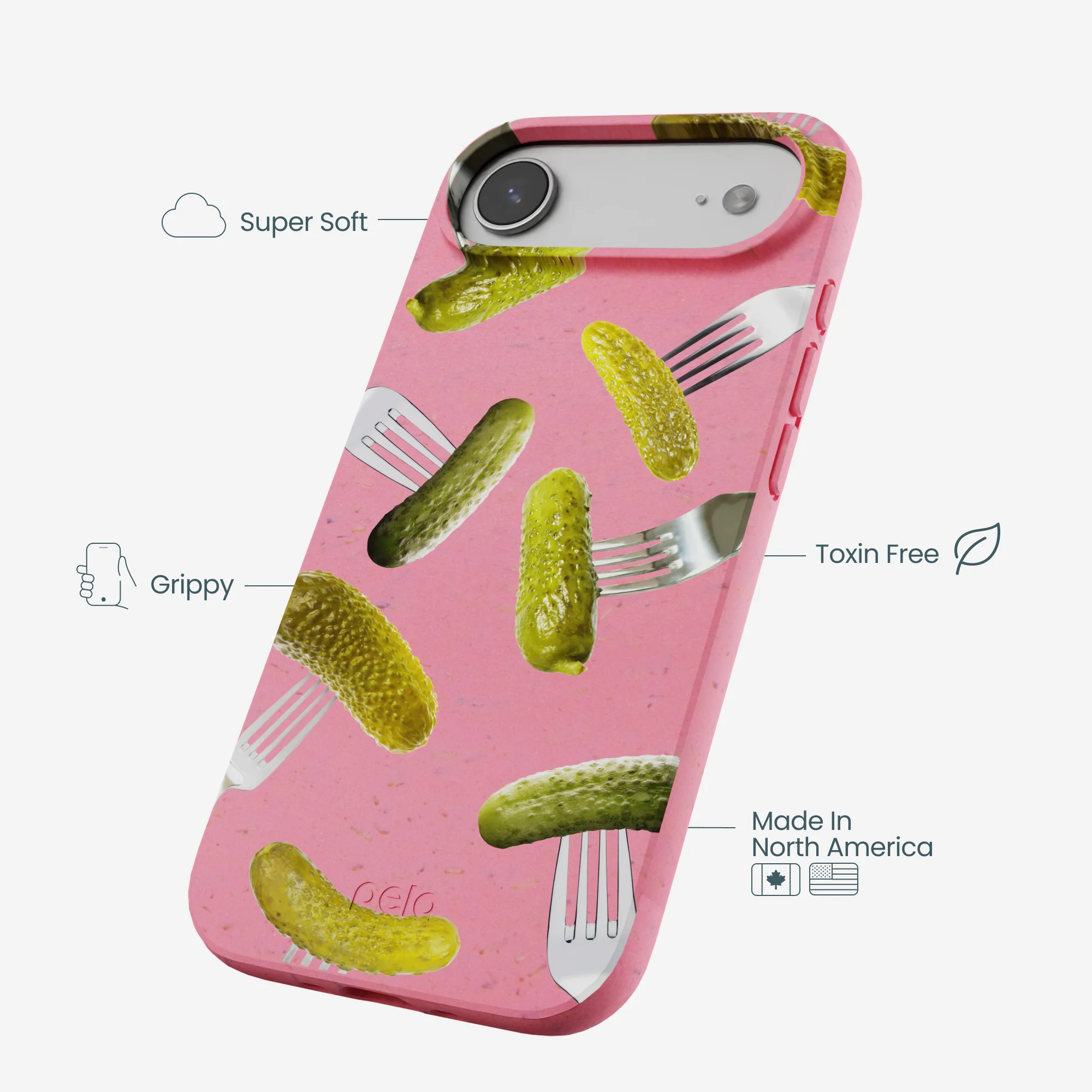Bubblegum Pink Pickle Party iPhone Air Case - Image 4