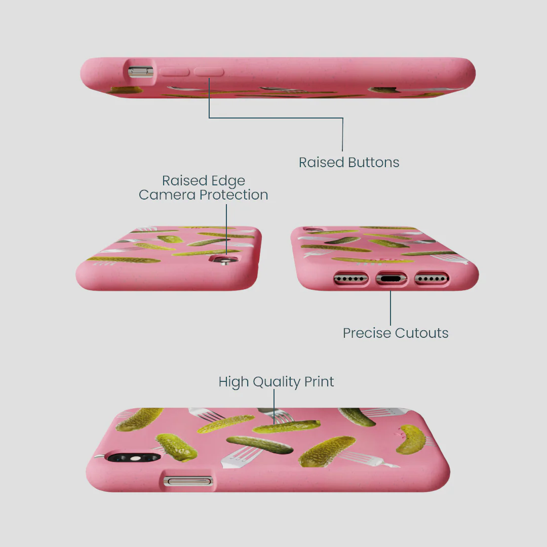 Bubblegum Pink Pickle Party iPhone XR Case - Image 3