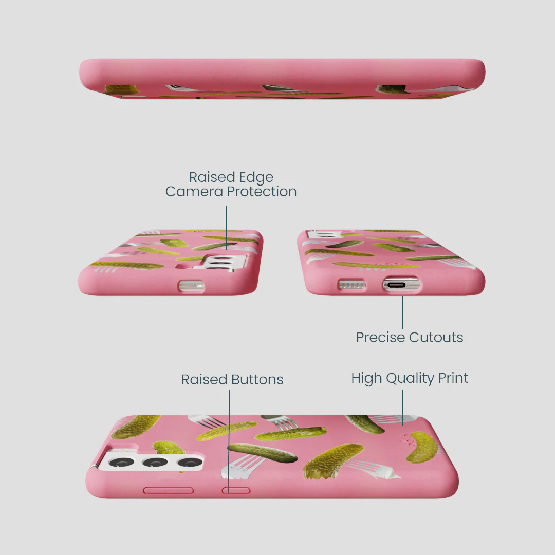 Bubblegum Pink Pickle Party Samsung Galaxy S21 Case - Image 3