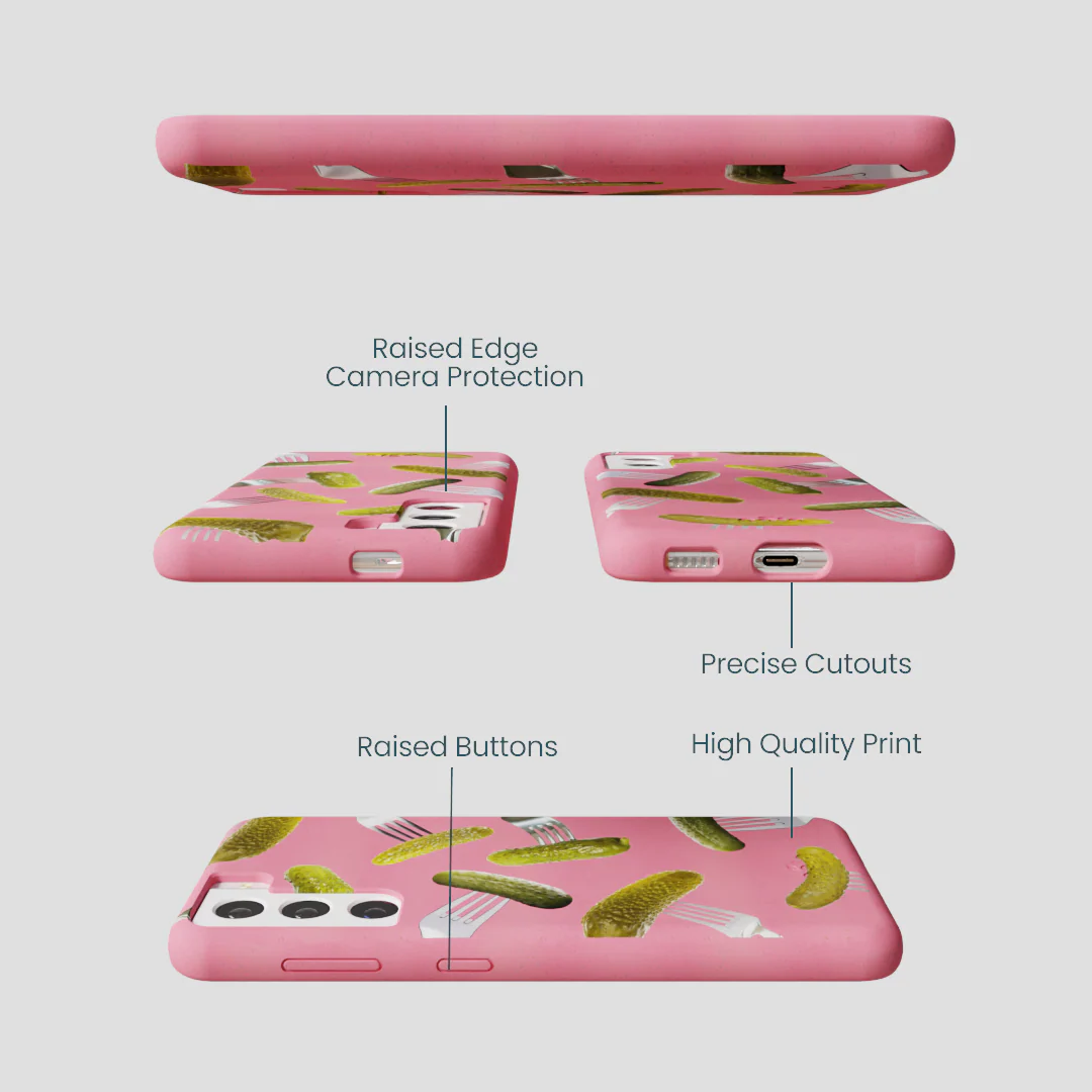 Bubblegum Pink Pickle Party Samsung Galaxy S22 Case - Image 3