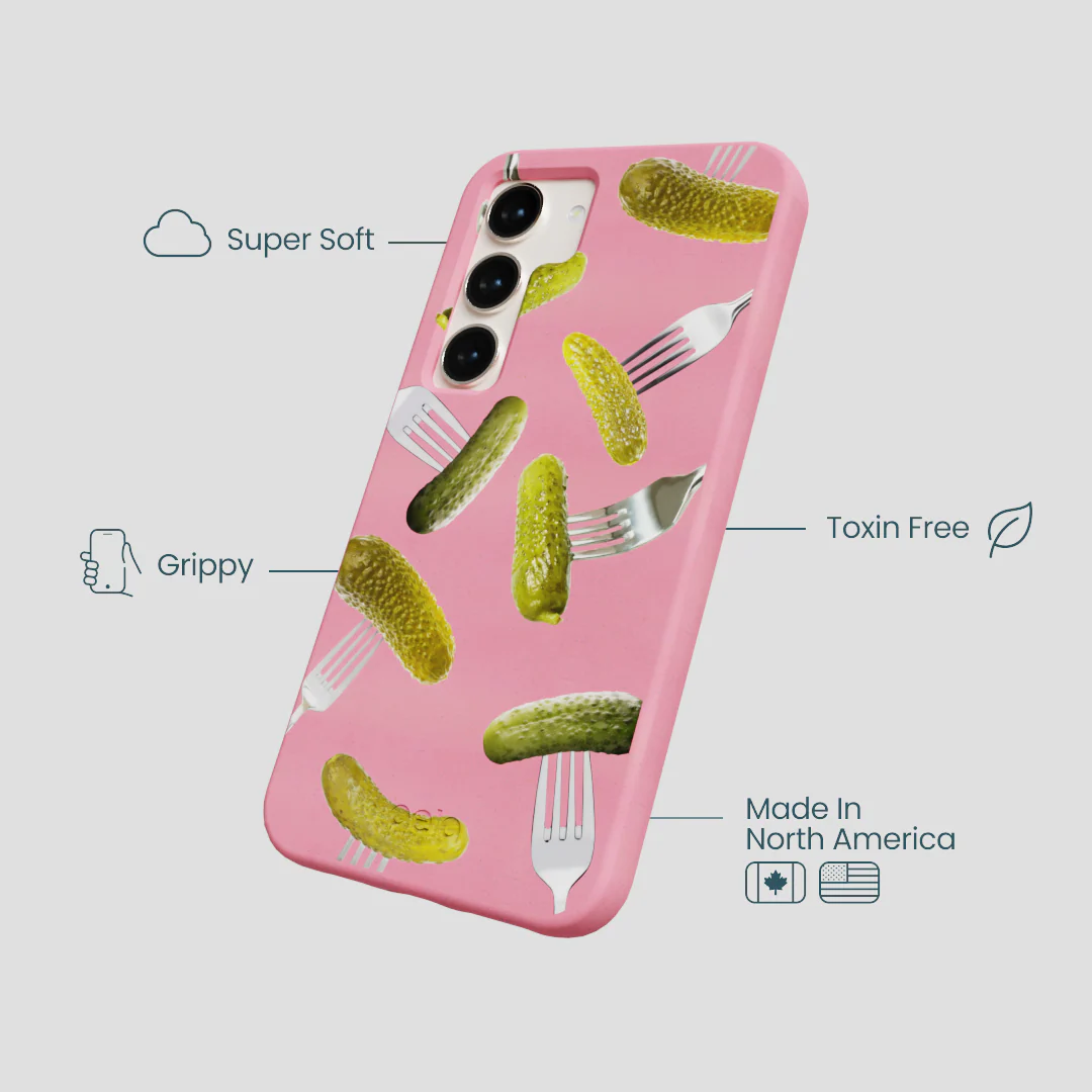 Bubblegum Pink Pickle Party Samsung Galaxy S23 Case - Image 4