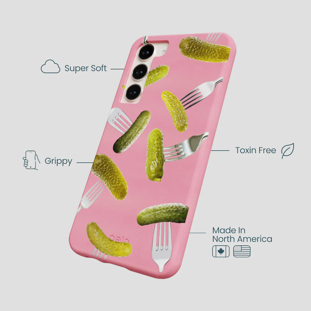 Bubblegum Pink Pickle Party Samsung Galaxy S23+(Plus) Case - Image 4
