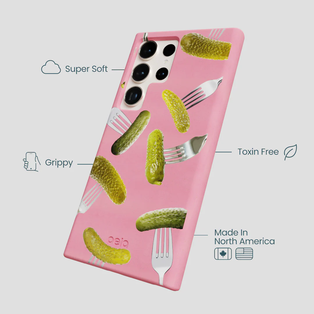 Bubblegum Pink Pickle Party Samsung Galaxy S24 Ultra Case - Image 4