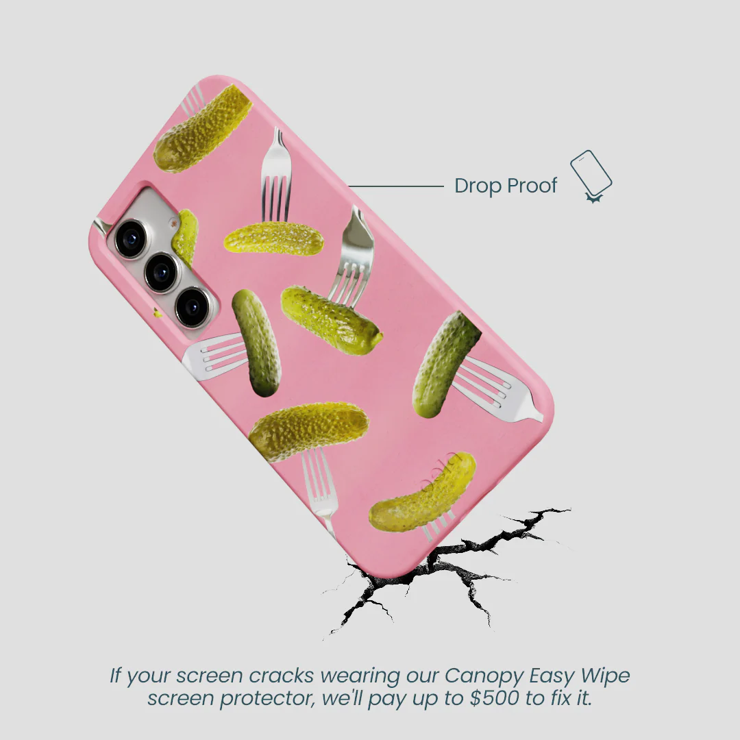 Bubblegum Pink Pickle Party Samsung Galaxy S25 Case - Image 5