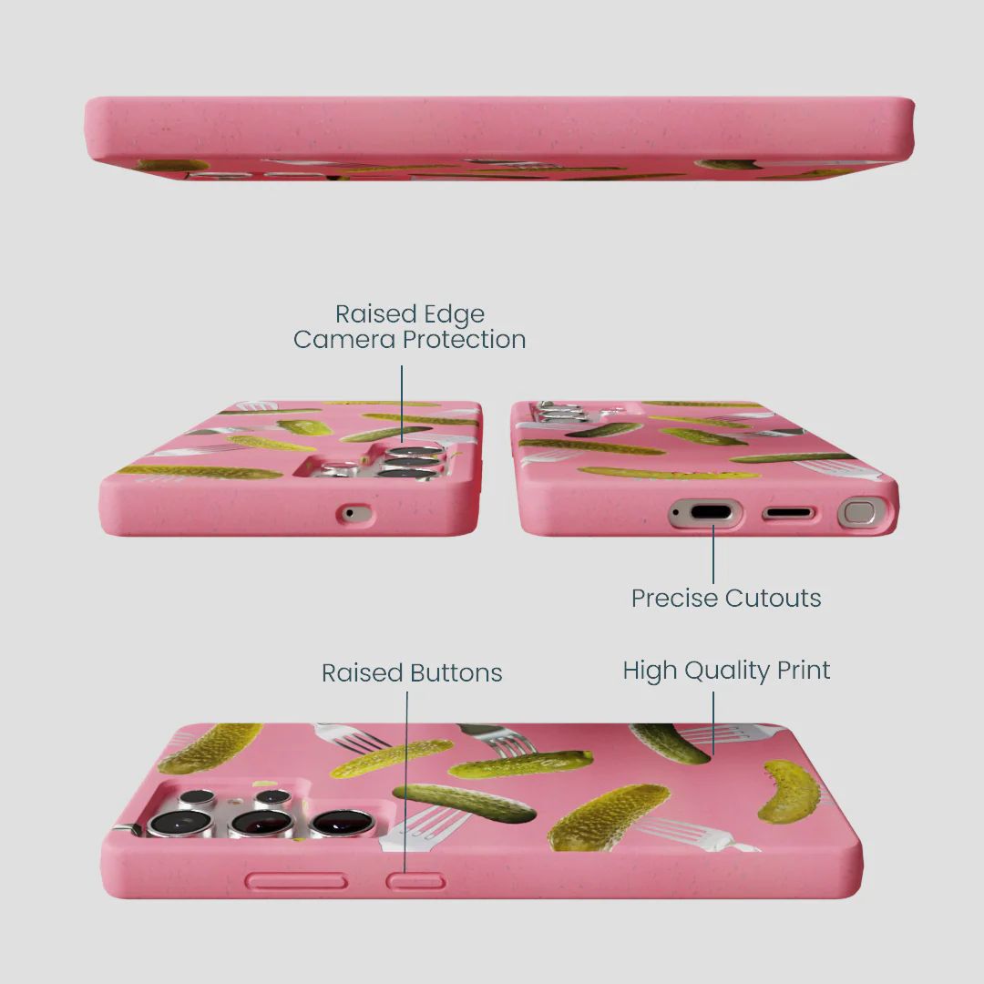 Bubblegum Pink Pickle Party Samsung Galaxy S25 Ultra Case - Image 3