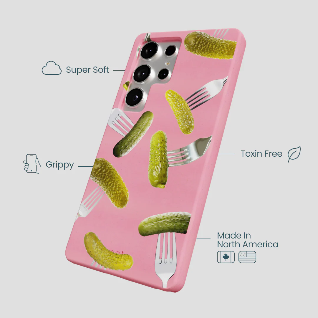 Bubblegum Pink Pickle Party Samsung Galaxy S25 Ultra Case - Image 4