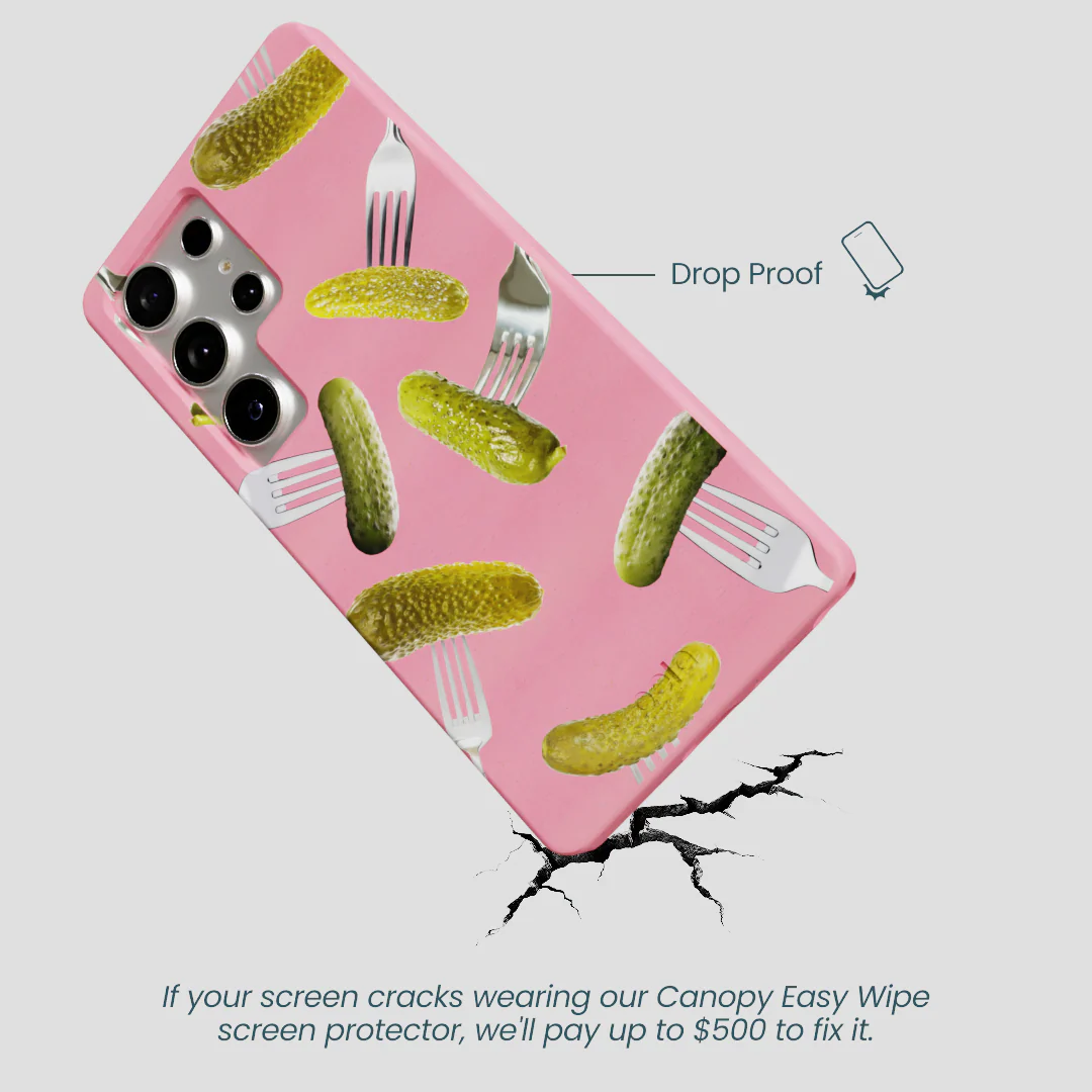 Bubblegum Pink Pickle Party Samsung Galaxy S25 Ultra Case - Image 5