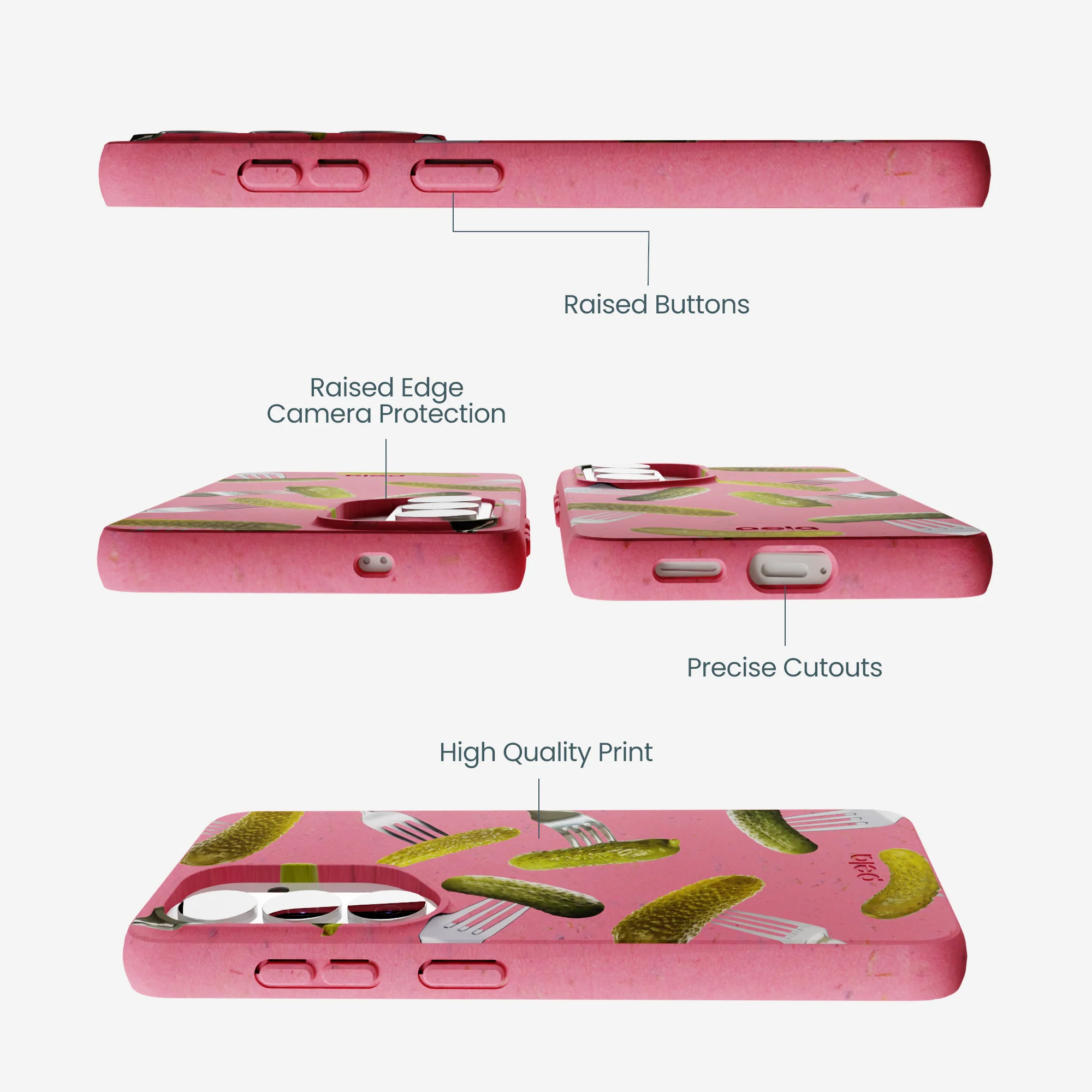Bubblegum Pink Pickle Party Samsung Galaxy S26 Case - Image 3