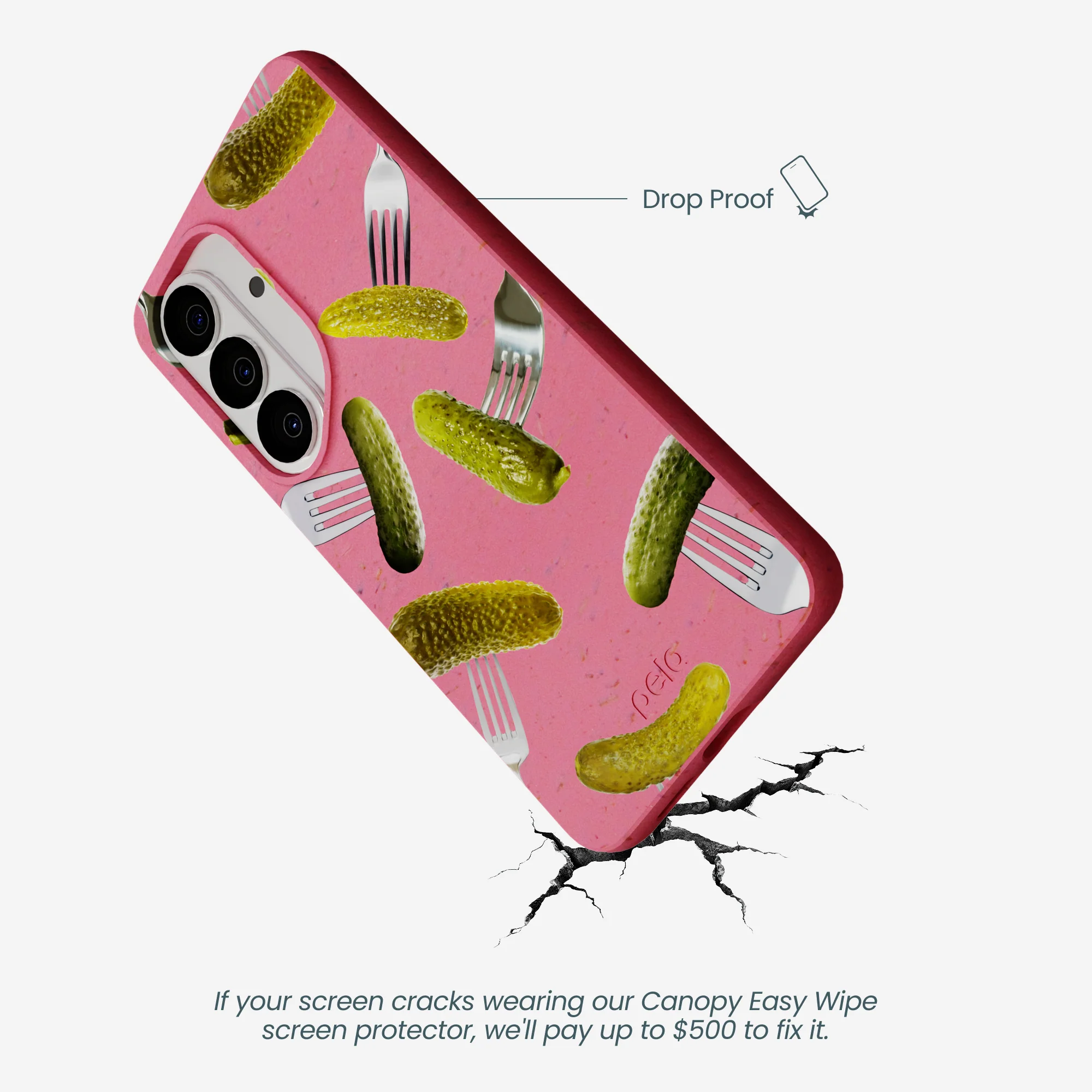 Bubblegum Pink Pickle Party Samsung Galaxy S26 Case - Image 5