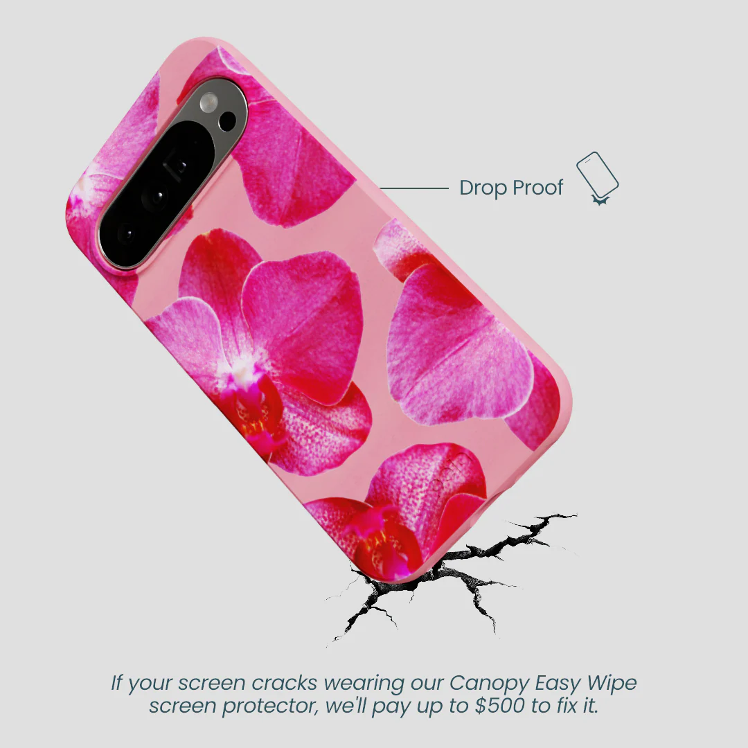 Bubblegum Pink Pink Orchids Google Pixel 10 Pro XL Case - Image 4