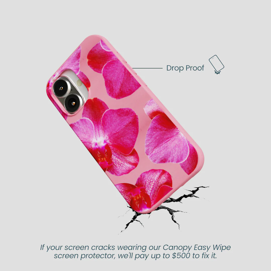 Bubblegum Pink Pink Orchids iPhone 16 Case - Image 5