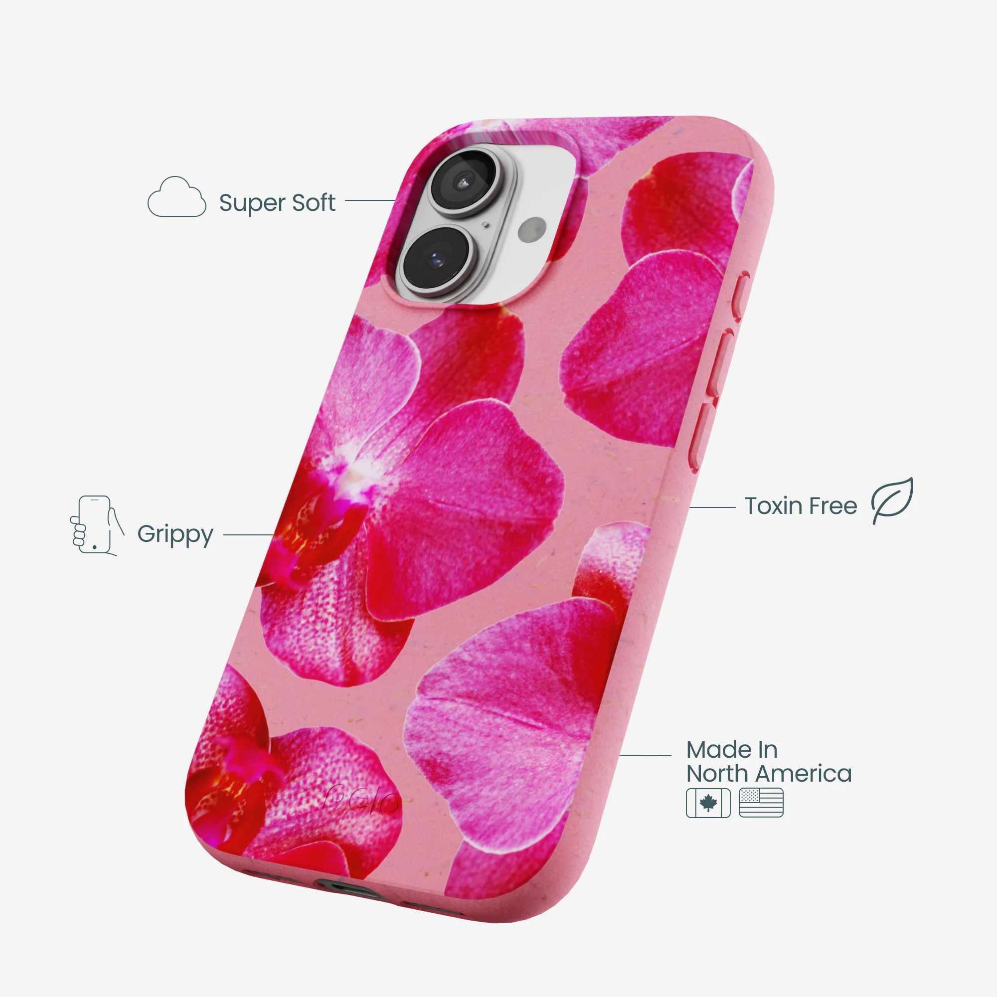 Bubblegum Pink Pink Orchids iPhone 17 Case - Image 4