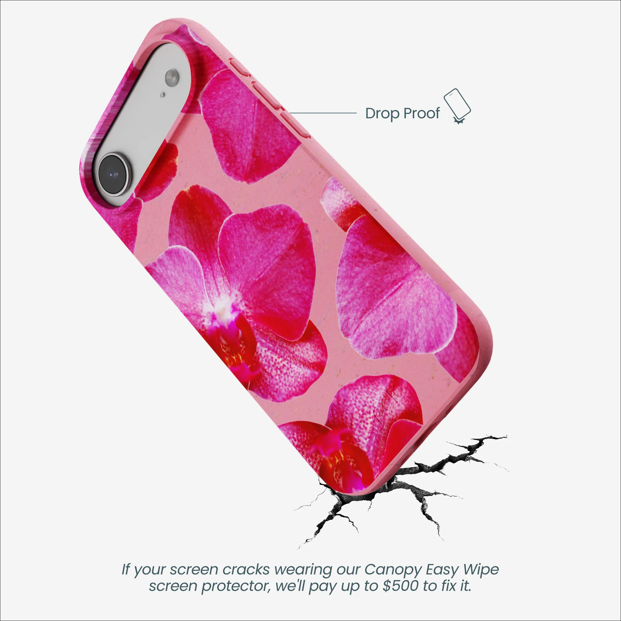 Bubblegum Pink Pink Orchids iPhone Air Case - Image 5