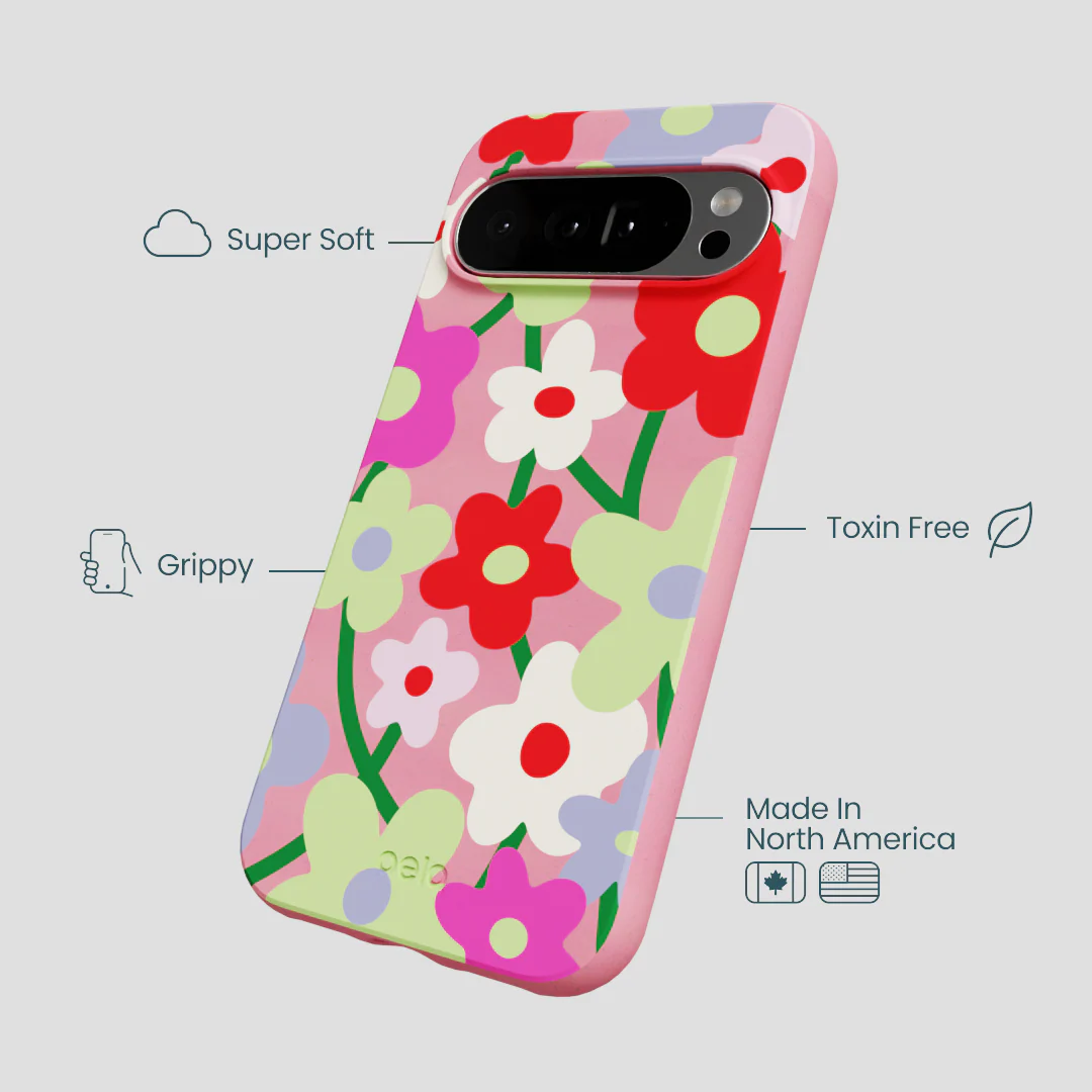Bubblegum Pink Poppy Flora Google Pixel 10 Pro XL Case - Image 4