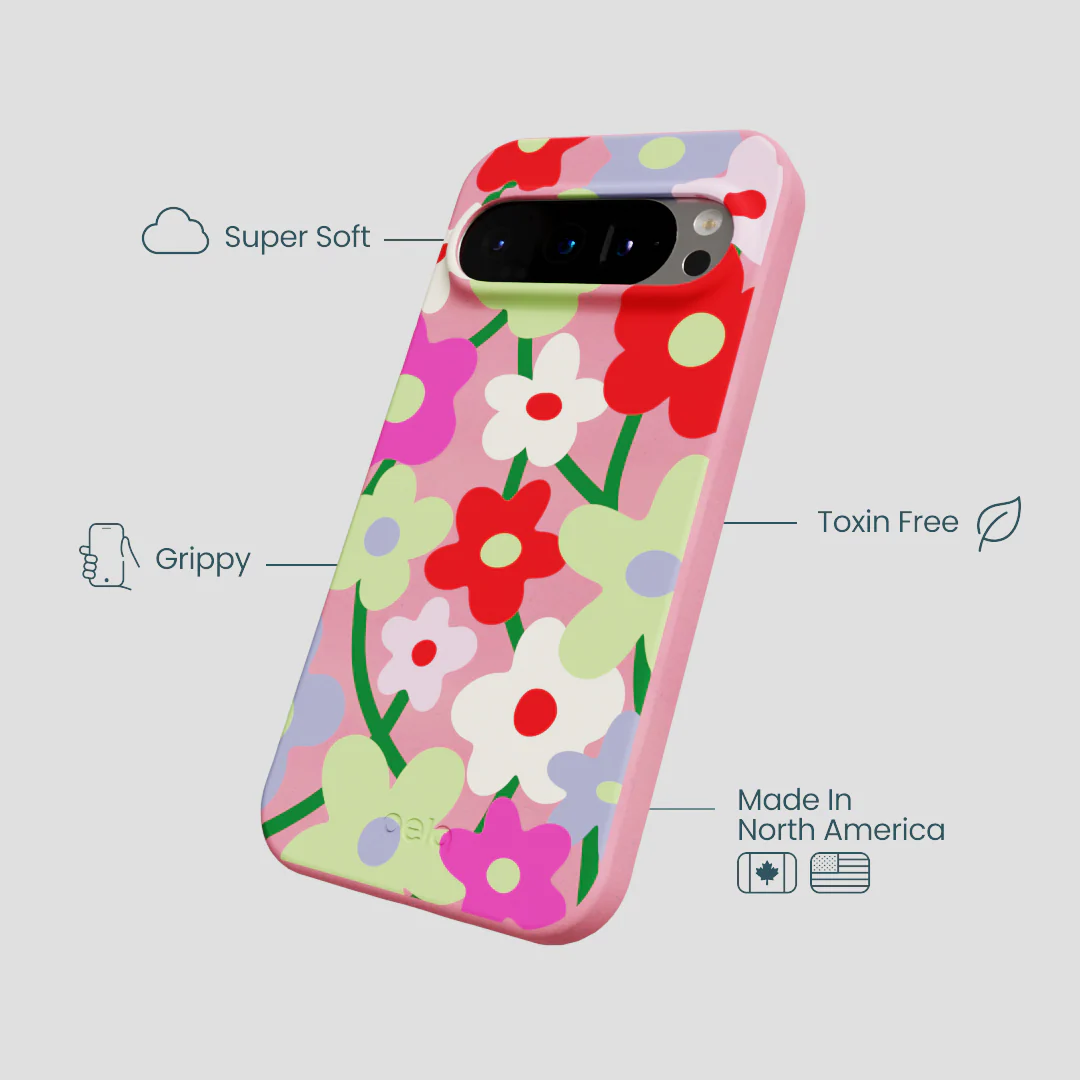 Bubblegum Pink Poppy Flora Google Pixel 9/9 Pro Case - Image 4