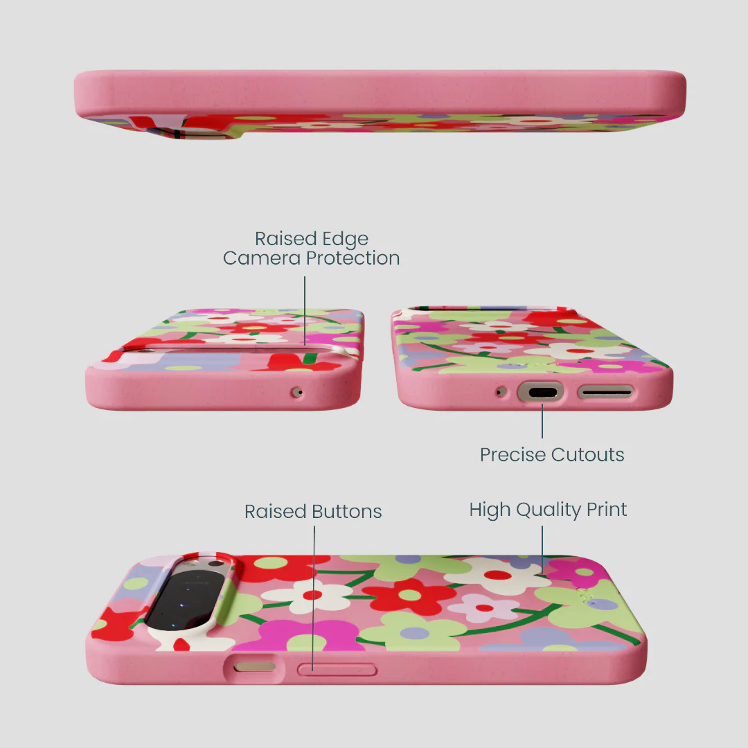 Bubblegum Pink Poppy Flora Google Pixel 9 Pro XL Case - Image 3
