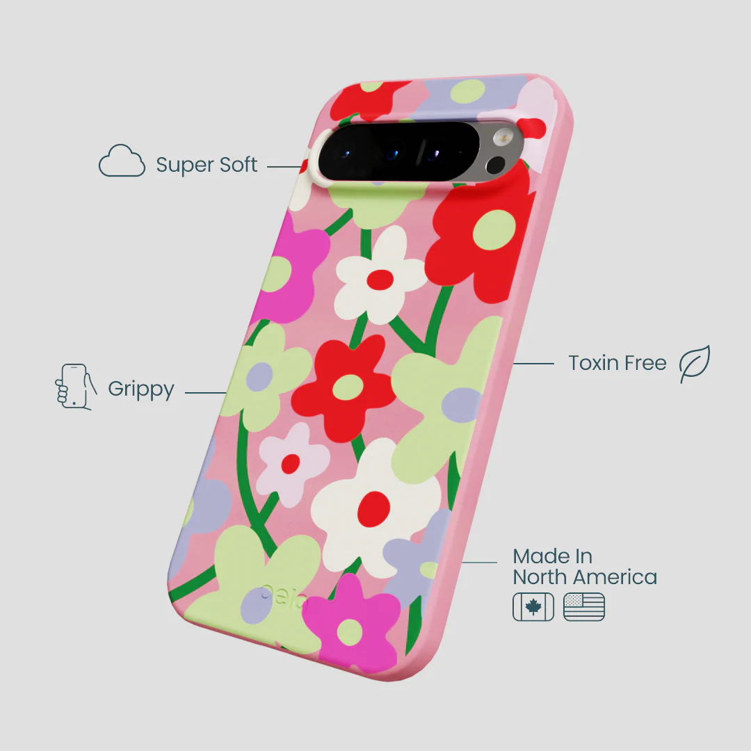 Bubblegum Pink Poppy Flora Google Pixel 9 Pro XL Case - Image 4