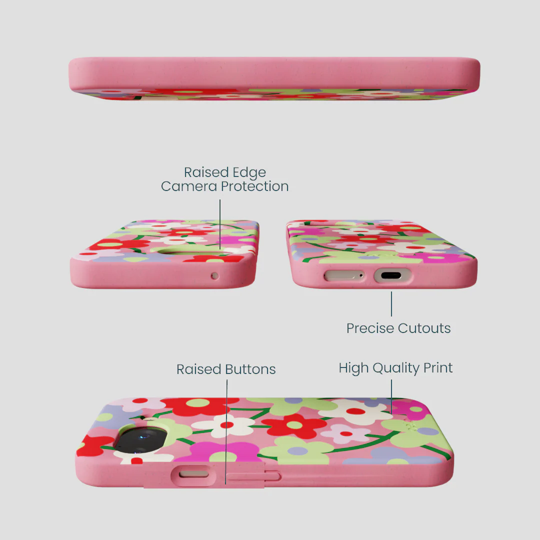 Bubblegum Pink Poppy Flora Google Pixel 9a Case - Image 3