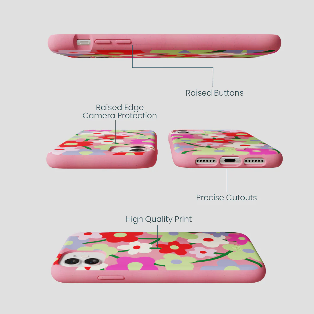Bubblegum Pink Poppy Flora iPhone 11 Case - Image 3