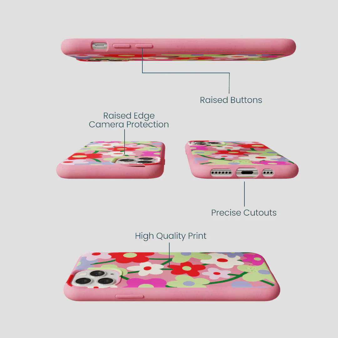 Bubblegum Pink Poppy Flora iPhone 11 Pro Case - Image 3
