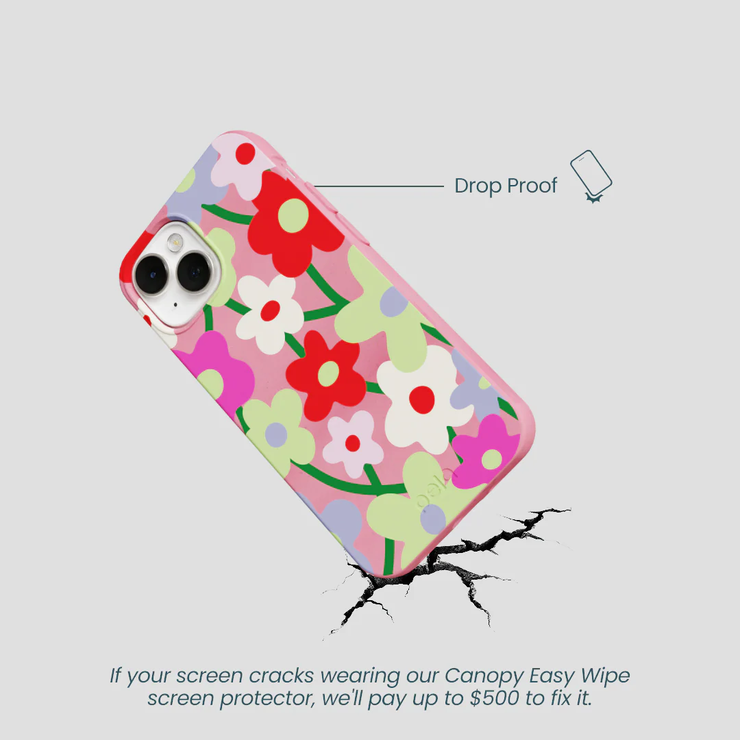 Bubblegum Pink Poppy Flora iPhone 13 Mini Case - Image 5