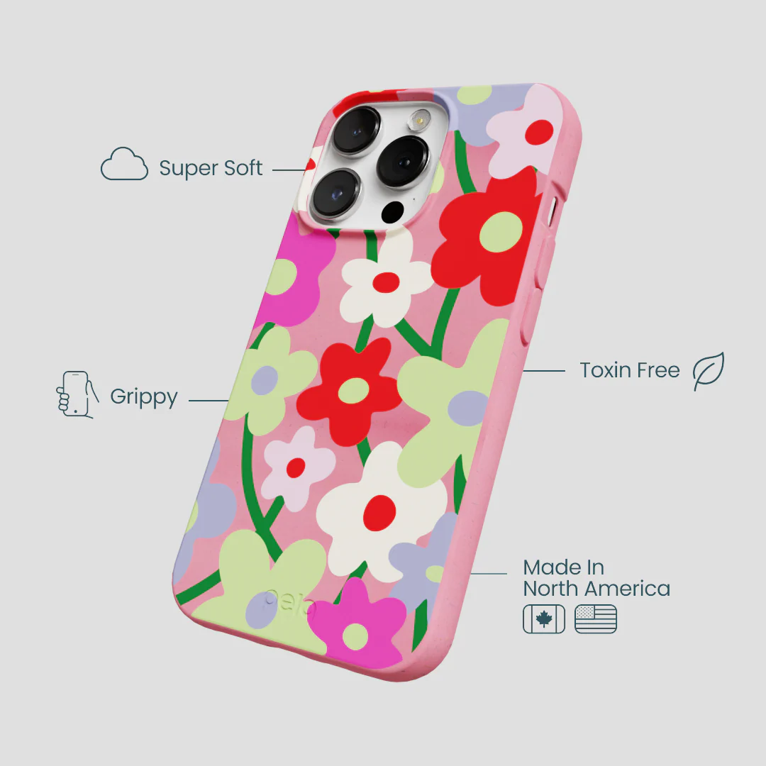 Bubblegum Pink Poppy Flora iPhone 13 Pro Max Case - Image 4
